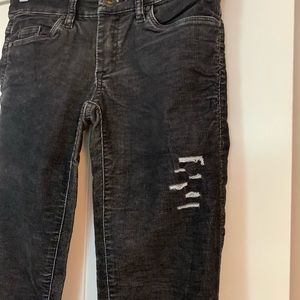 BLANK NYC Black Distressed Skinny Corduroys sz 25